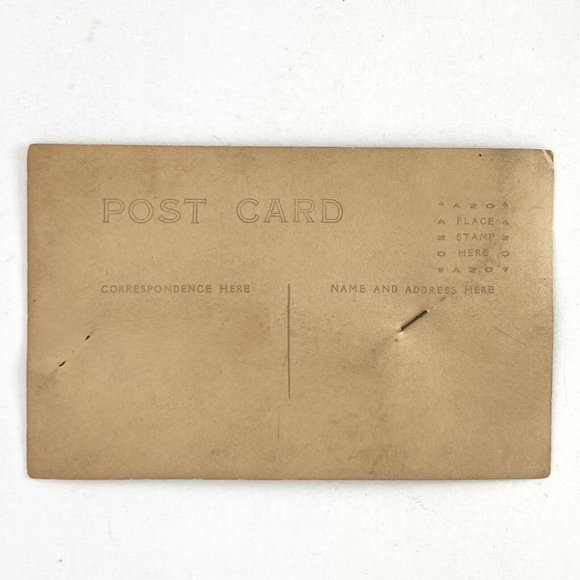 RPPC Baby Serious Look Monogram A Pinned Gel Silver AZO Divided Back Postcard - Picture 3 of 3